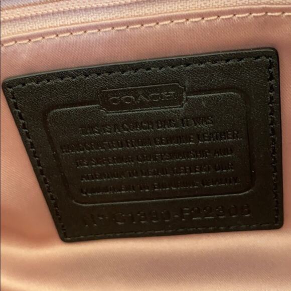 Coach Women's Black Leather Top Zip Satin Lined Crossbody Handbag 11.5"L X 8.5"H - Picture 11 of 12